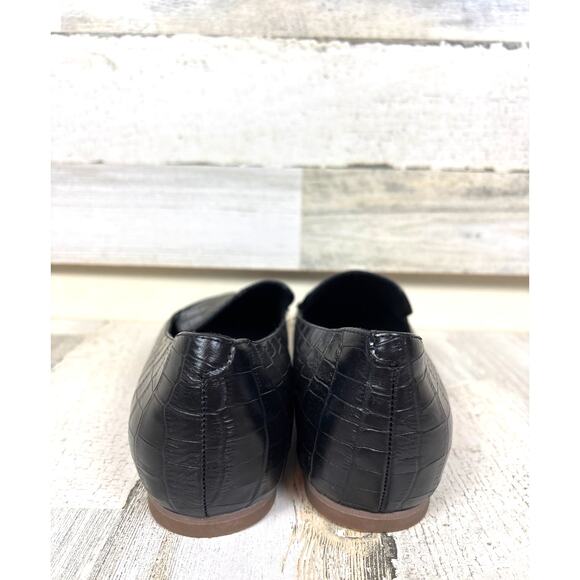 Blondo Women’s 10 Black Silvia Crocodile Textured Leather Slip On Loafers NEW - Picture 4 of 9